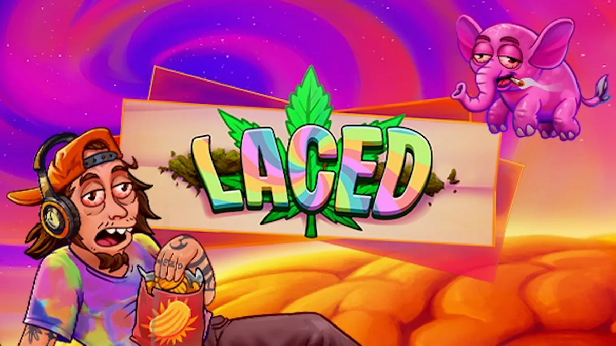 Interface do jogo de slot Laced com elementos visuais luxuosos e mecânica de bobinas.